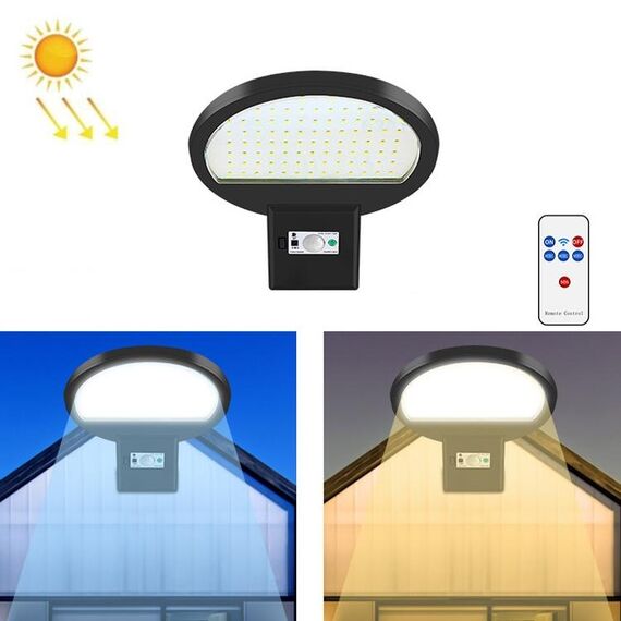 LED Solar Motion Sensing Sensing Street Lamp Head Garden Lampada da parete di illuminazione comunitaria, Stile: Telecomando + sensore (luce bianca fredda)