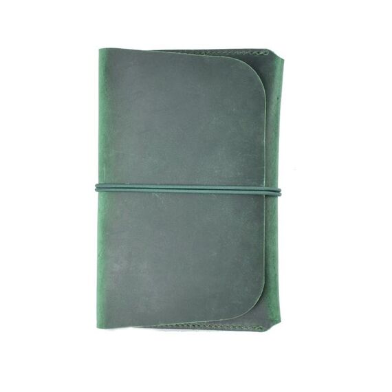 Crazy Horse Skin Passport Bag Bag Document Holder Retro Boarding Pass Portafoglio Portafoglio (inchiostro verde)