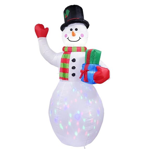 Ornamenti luminosi del natale del pupazzo del pupazzo di neve del pupazzo di neve del pupazzo di neve del Babbo Natale, spina degli Stati Uniti (QM0002-2.4m)