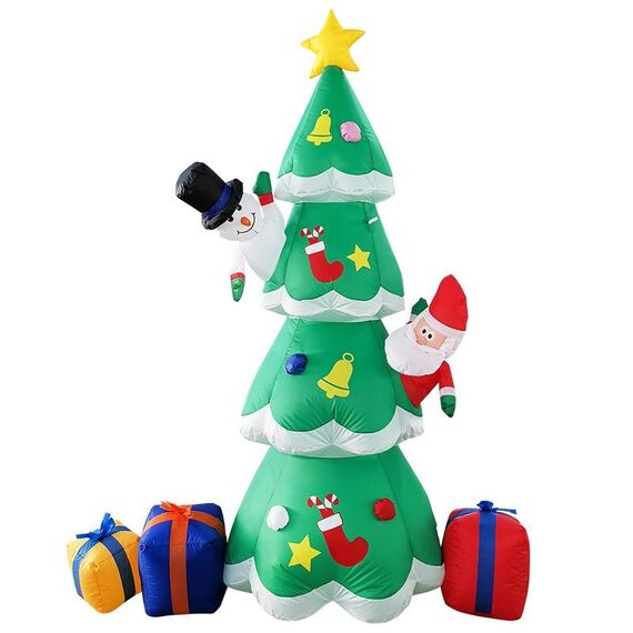 Ornamenti luminosi del natale del pupazzo del pupazzo di neve del pupazzo di neve del pupazzo di neve del Babbo Natale, spina degli Stati Uniti (QM0203-2.1m)