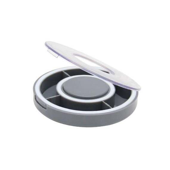 Scatole di pillole di tenuta portatile Scatole di grande capacità Multi-Grown Piccola scatola di medicina (grigio)