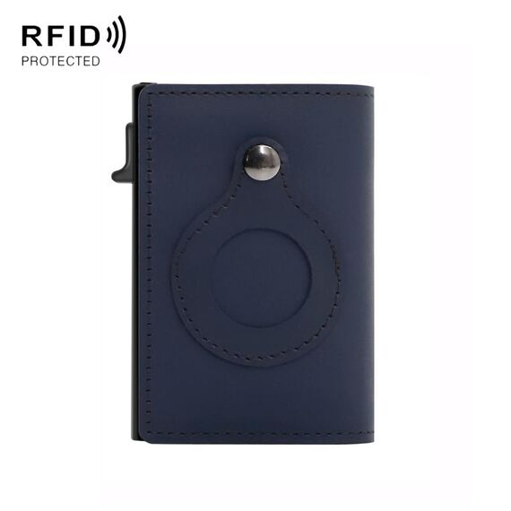 Portafogli per il portafoglio di posizionamento antifurto Mini portafogli per Airtag (BLU di vacchetta)