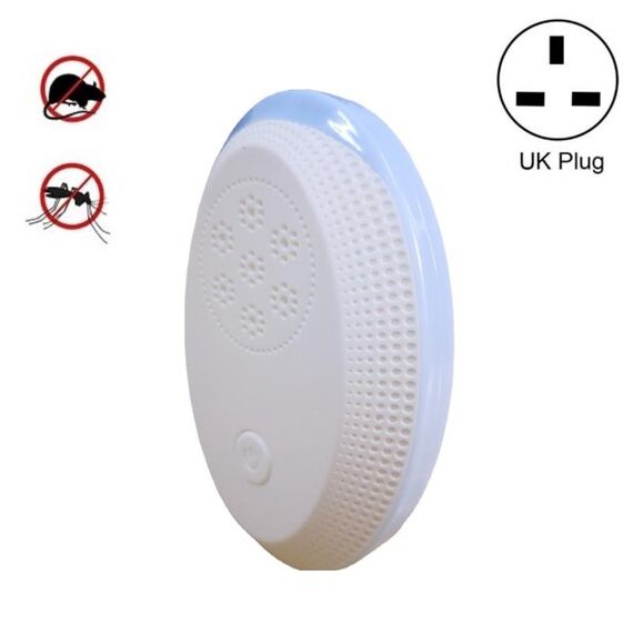 Lampada notturna ad ultrasuoni per zanzare topo, specifica: spina uk (gemma blu)