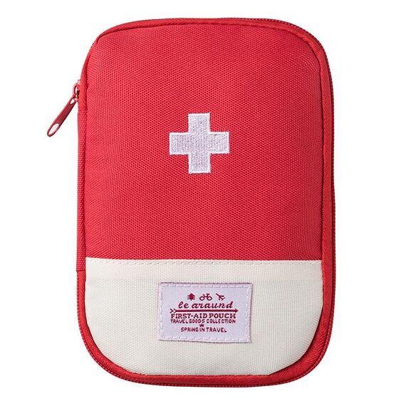 4 pezzi Viaggio Home Borsa medica portatile, Colore: rosso piccolo