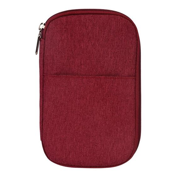 2 PCS Omouboi Borsa da viaggio per viaggi all'aperto Pacchetto passaporto multifunzione (rosso)