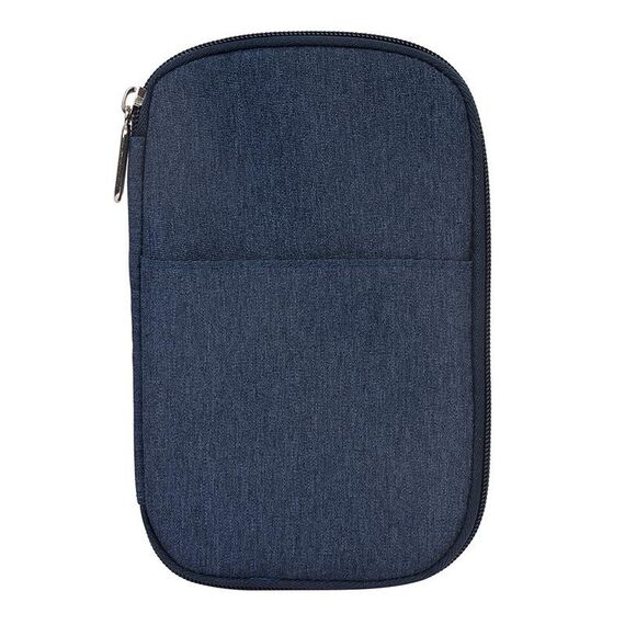 2 PCS Omouboi Borsa da viaggio per viaggi all'aperto Pacchetto passaporto multifunzione (blu scuro)