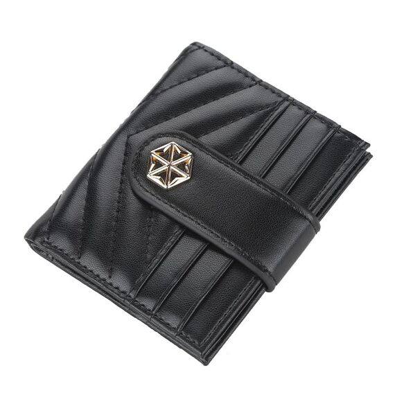 Porta carte da donna Boisen Embossed Multi-Card Slot Berck Bank Card Supporto Portafoglio Piccolo portafoglio (nero)