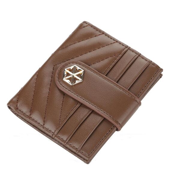 Porta carte da donna Boisen Guffing Multi-Card Slot Bickle Bank Bank Holder Portafoglio Piccolo portafoglio (Maroon)