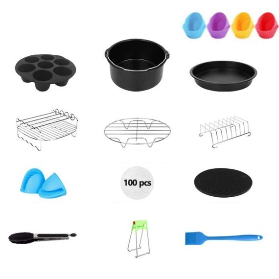 13 pezzi / set Accessori per bicarbonato di friggitrice d'aria 8 pollici