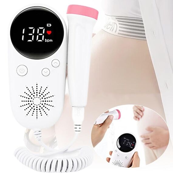 W8-25 Fetal Fetal Frequenza cardiaca Doppler Battery Powered Heartbeat Heartbeat