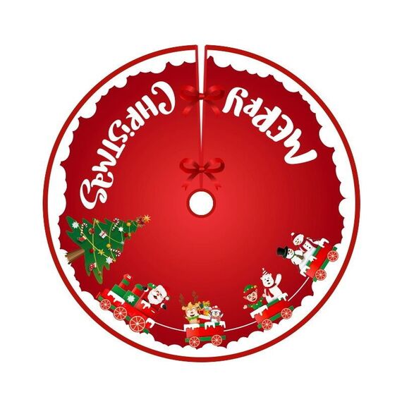 Gonna per albero di Natale tappeto Cover Cover Mat (005)
