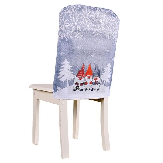 Le sedie a fiocrometro per la foresta di cartoni animati di Natale coprono forniture decorative (grigio)