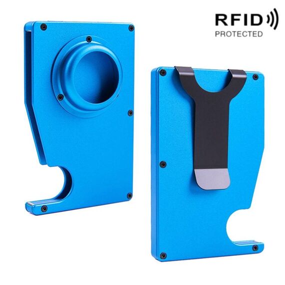 Porta della scheda antifurto portatile AK-1 RFID per Airtag (blu)
