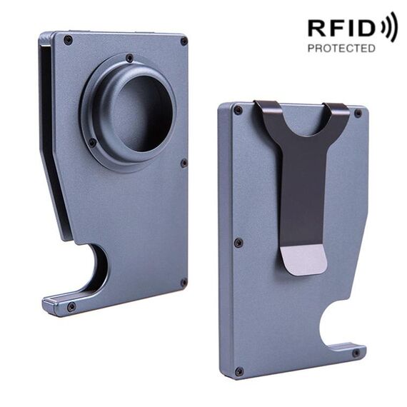 Porta della scheda antifurto portatile AK-1 RFID per airtag (grigio)