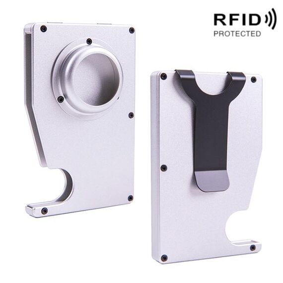 Porta della scheda antifurto portatile AK-1 RFID per airtag (argento)