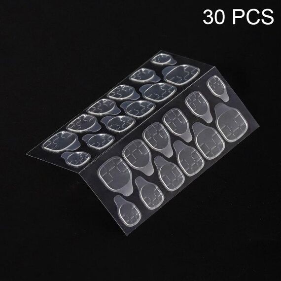 30 PC 24 adesivi/foglio Nail art Glue a doppia faccia, Specifica: con rientro