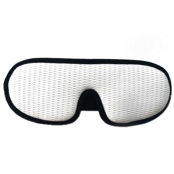 Maschera per occhi per dormire con ombreggiatura traspirante 3D (bianca)