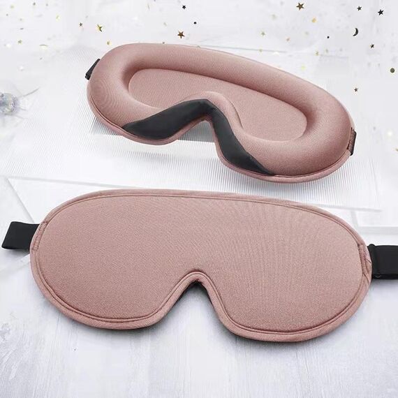 Maschera per gli occhi ombreggiante per il sonno vuota traspirante tridimensionale, specifica: colore champagne