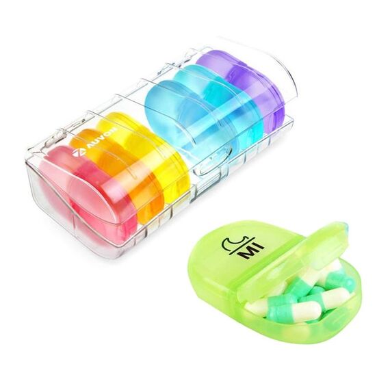 Settimana 14 Griglie Arcobaleno Portatile in plastica Vano Medicina Box (come mostra)