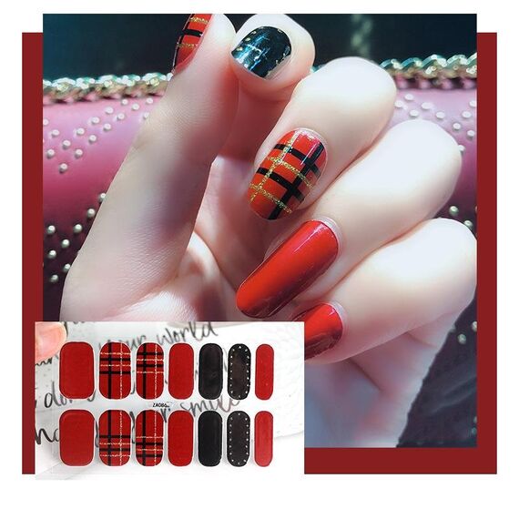 10 PCS Adesivo per nail art impermeabile con stampa a caldo 3D (Z/A086)