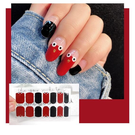 10 PCS Adesivo per nail art impermeabile con stampa a caldo 3D (Z/A087)