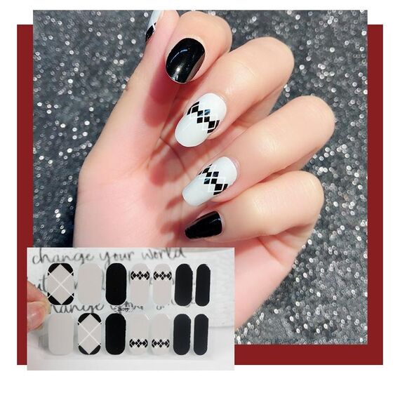 Adesivo per nail art impermeabile con stampa a caldo 3D da 10 pezzi (Z/A092)