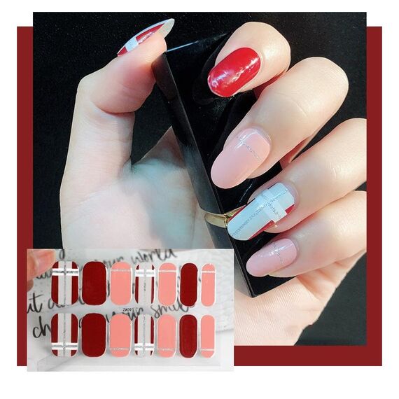 Adesivo per nail art impermeabile con stampa a caldo 3D da 10 pezzi (Z/A093)