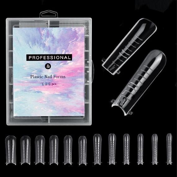 2 Scatole Nail Crystal Rapid Light Therapy Extension Nail Model, Forma: 120 PZ 01