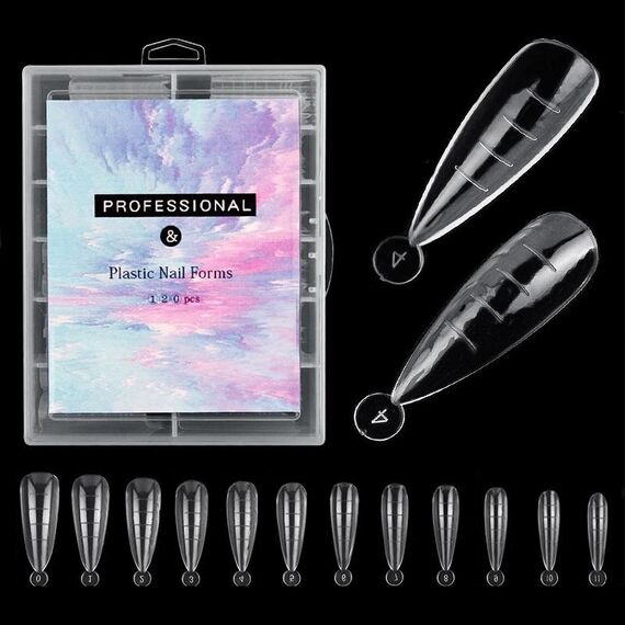 2 Scatole Nail Crystal Rapid Light Therapy Extension Nail Model, Forma: 120 PZ 08