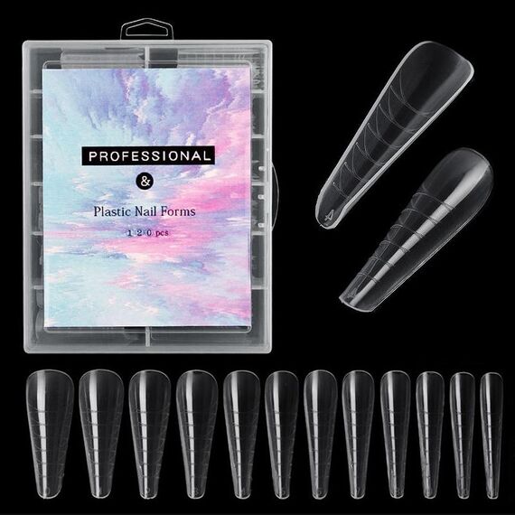 2 Scatole Nail Crystal Rapid Light Therapy Extension Nail Model, Forma: 120 PZ 11