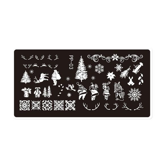Piastra in acciaio stampata per nail art da sogno a farfalla (E084-3)