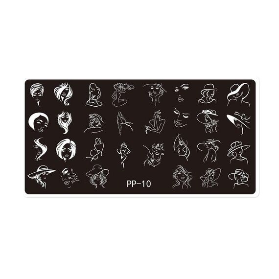 Piastra in acciaio stampata per nail art da sogno a farfalla (E084-10)
