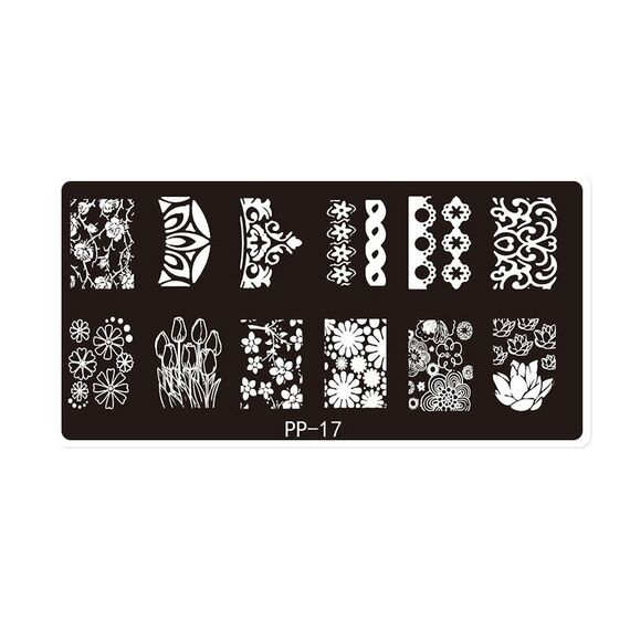 Piastra in acciaio stampata per nail art da sogno a farfalla (E084-17)