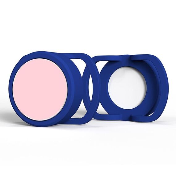 Custodia in silicone anti-smarrimento da 2 pezzi per AirTag, dimensioni: 24 mm (blu + rosa)
