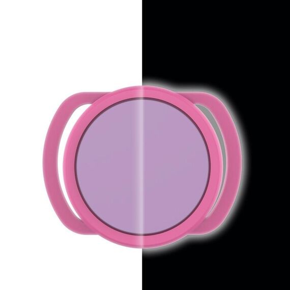Custodia in silicone anti-smarrimento da 2 pezzi per AirTag, dimensioni: 30 mm (rosa luminoso + viola)