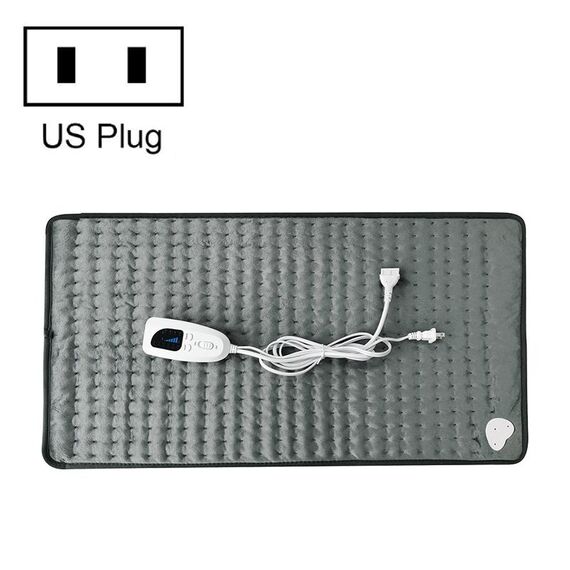 Coperta riscaldante elettrica per fisioterapia domestica, dimensioni: 76x40 cm, tipo di spina: spina americana (grigio scuro)