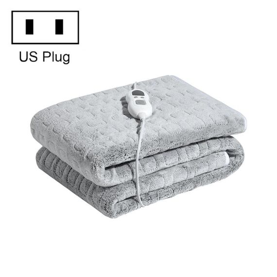 Coperta riscaldante elettrica in flanella da 100 W con interruttore timer termostato, stile: spina americana 3a marcia
