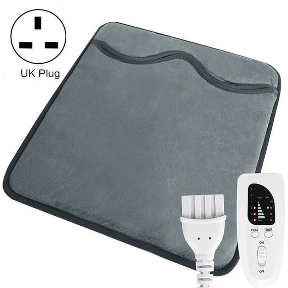 Scaldapiedi elettrico da 60 W per donna, uomo, coperta riscaldante, spina britannica 240 V (grigio scuro)