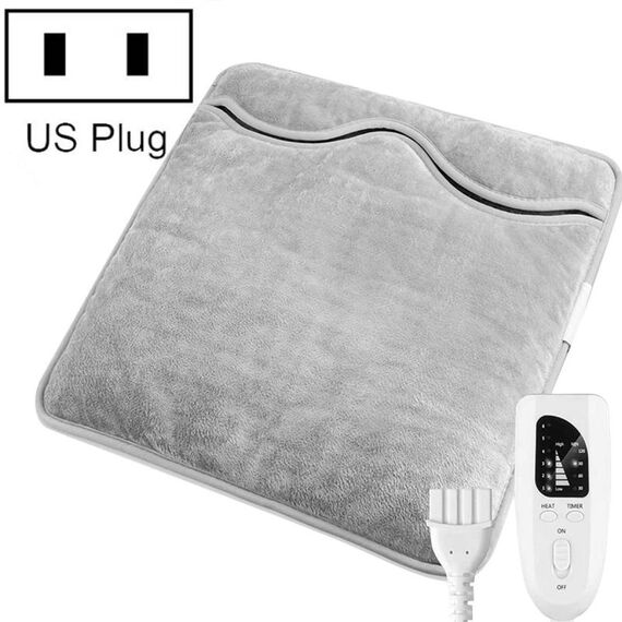 Scaldapiedi elettrico da 60 W per donna, uomo, coperta riscaldante, spina americana, 120 V (grigio argento)
