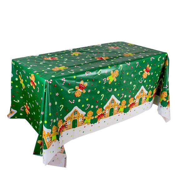 Tovaglia decorativa per eventi natalizi per feste di Halloween (biscotti verdi)