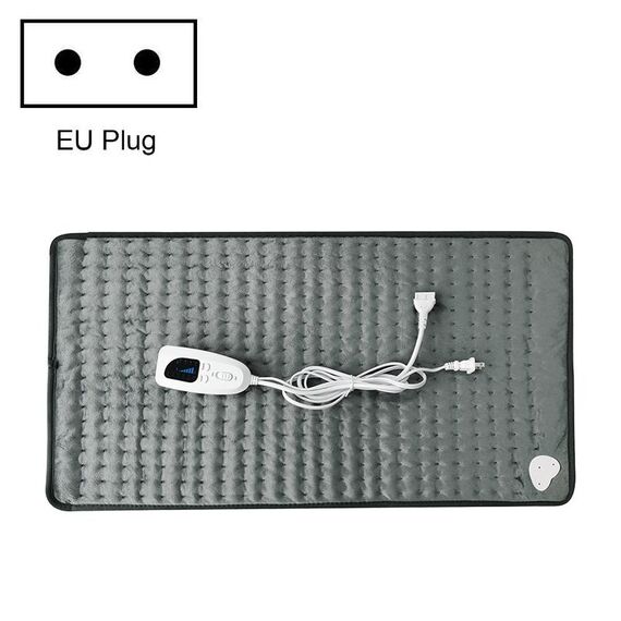 Coperta riscaldante elettrica per fisioterapia domestica, dimensioni: 60x30 cm, tipo di spina: spina europea (grigio scuro)