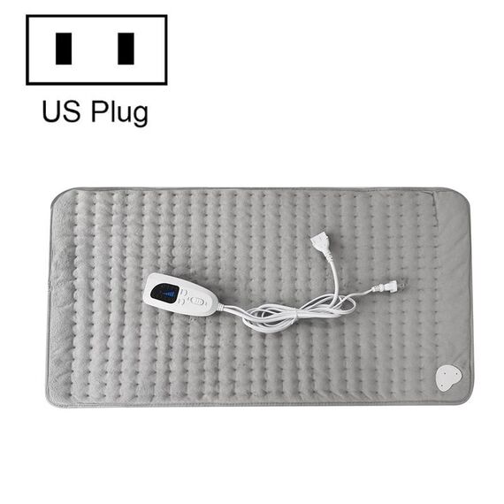 Coperta riscaldante elettrica per fisioterapia domestica, dimensioni: 60x30 cm, tipo di spina: spina americana (grigio argento)