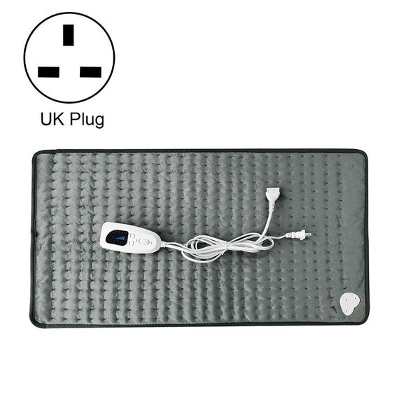 Coperta riscaldante elettrica per fisioterapia domestica, dimensioni: 60x30 cm, tipo di spina: spina britannica (grigio scuro)