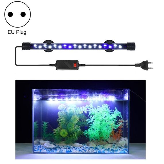 Q30BW Luce blu + bianca 90-260 V Luce subacquea per acquario Luce per acquario a LED (spina UE)