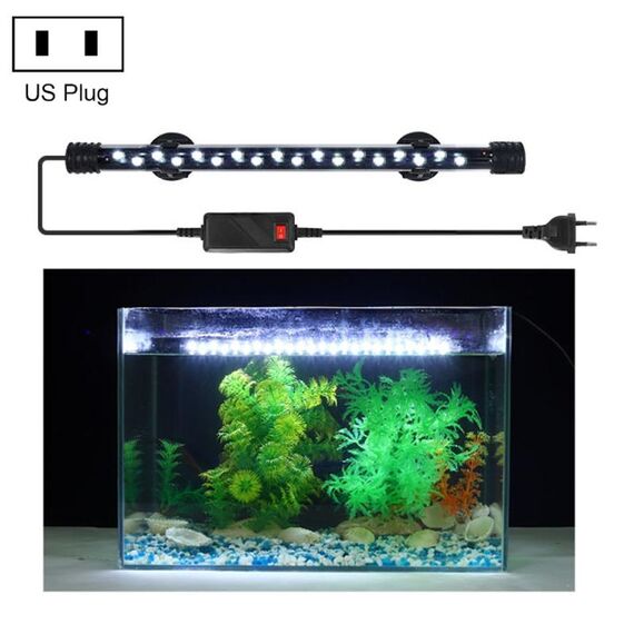 Luce bianca Q30W 90-260V Luce subacquea per acquario Luce LED per acquario (spina americana)