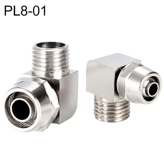 PL8-01 Connettore femmina con bloccaggio rapido trachea in rame nichelato LAIZE