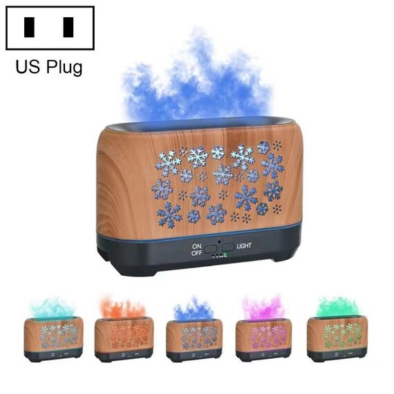 Umidificatore per lampada affumicata con incenso a fiamma di simulazione colorata per la casa, modello: senza telecomando (spina americana)