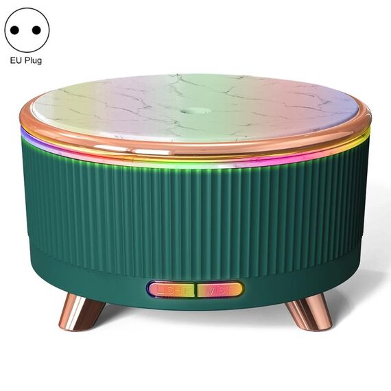 Diffusore di aromaterapia ad ultrasuoni Umidificatore Diffusore di oli essenziali Spina europea (verde scuro)