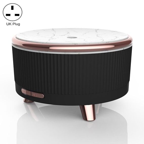 Diffusore di aromaterapia ad ultrasuoni Umidificatore Diffusore di oli essenziali Spina UK (nero avanzato)