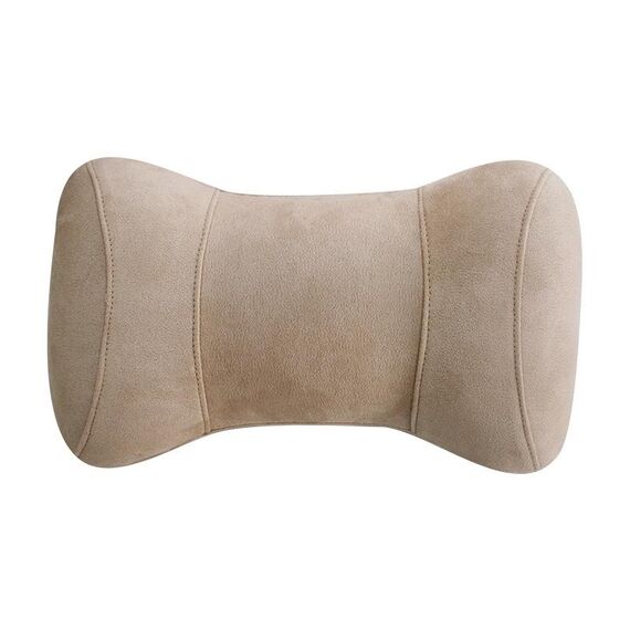 Cuscino per dormire del sedile della colonna vertebrale cervicale del poggiatesta del cotone di memoria dell'automobile (beige)
